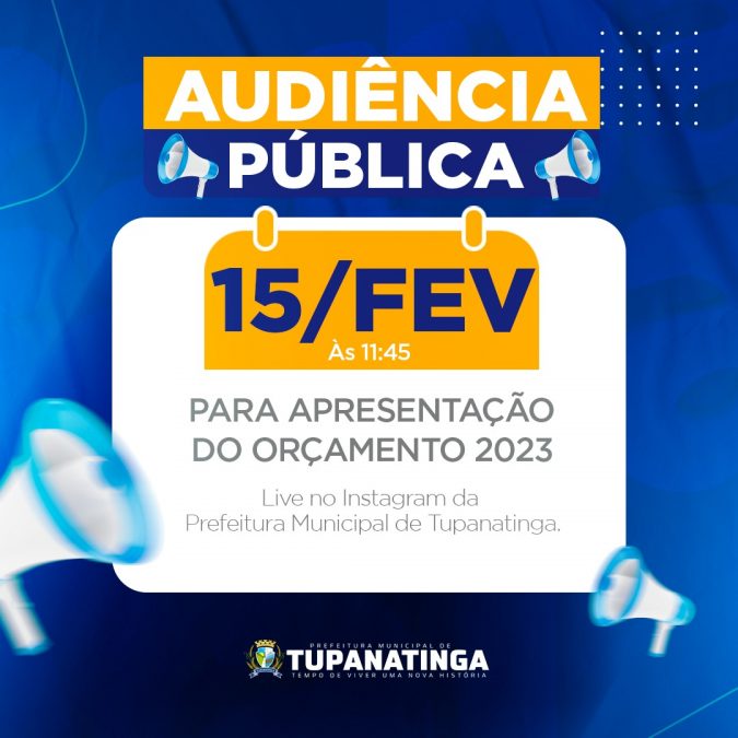 Prefeitura Municipal De Tupanatinga Convida A PopulaÇÃo Para Live De